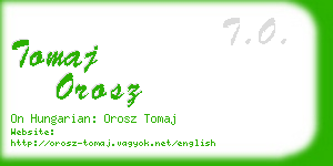 tomaj orosz business card